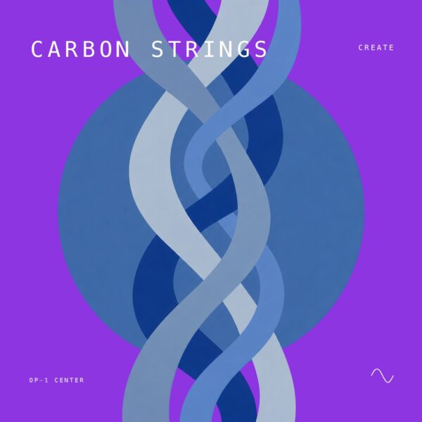 Carbon Strings sample pack cover art for the Teenage Engineering OP-1
