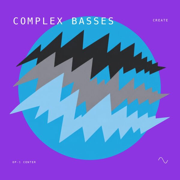 Complex Basses sample pack cover art for the Teenage Engineering OP-1