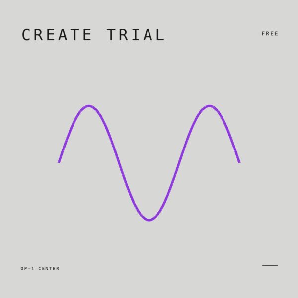Create Trial sample pack cover art for the Teenage Engineering OP-1