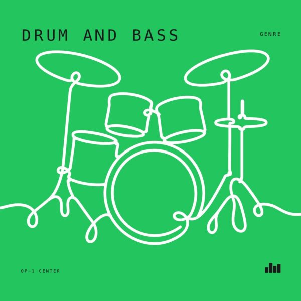 Drum & Bass sample pack cover art for the Teenage Engineering OP-1