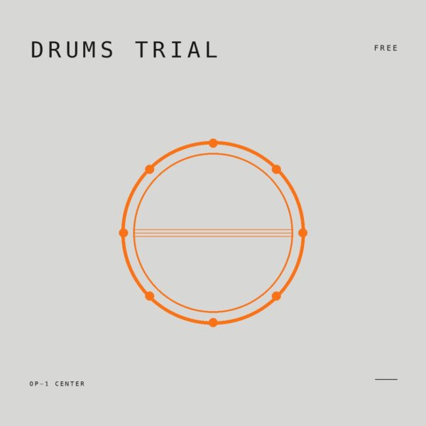 Drums Trial sample pack cover art for the Teenage Engineering OP-1