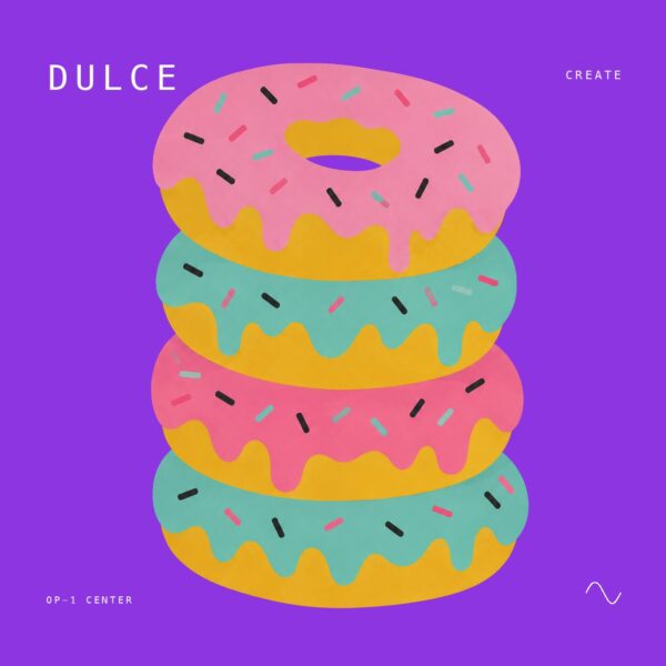 Dulce sample pack cover art for the Teenage Engineering OP-1