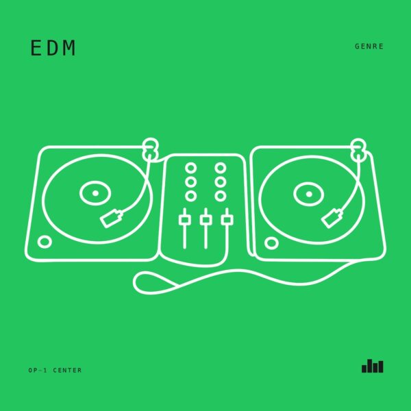 EDM sample pack cover art for the Teenage Engineering OP-1