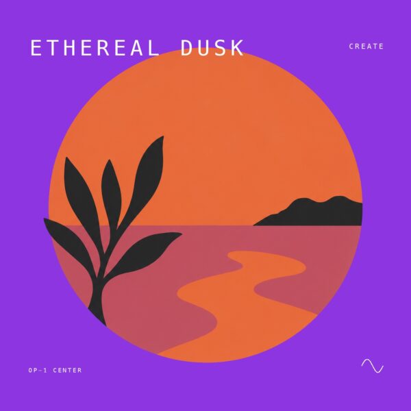 Ethereal Dusk sample pack cover art for the Teenage Engineering OP-1
