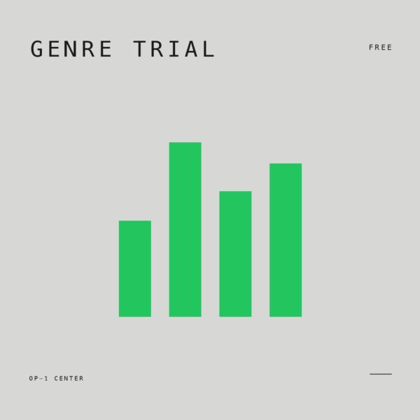 Genre Trial sample pack cover art for the Teenage Engineering OP-1