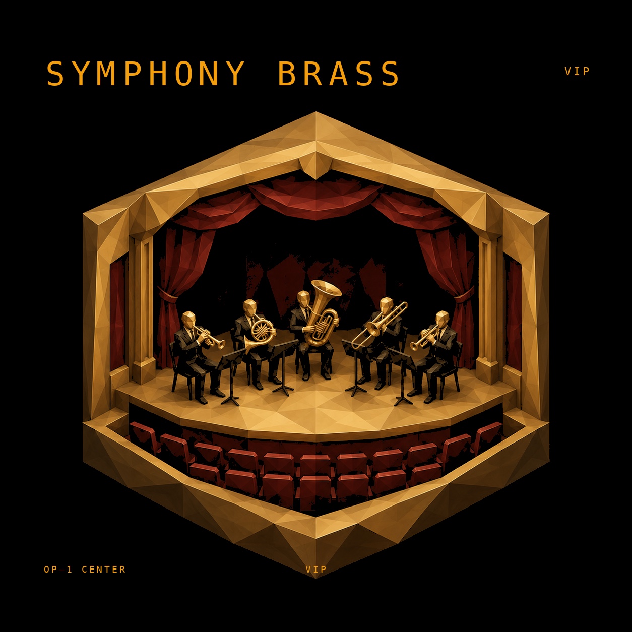 Symphony Brass sample pack cover art for the Teenage Engineering OP-1