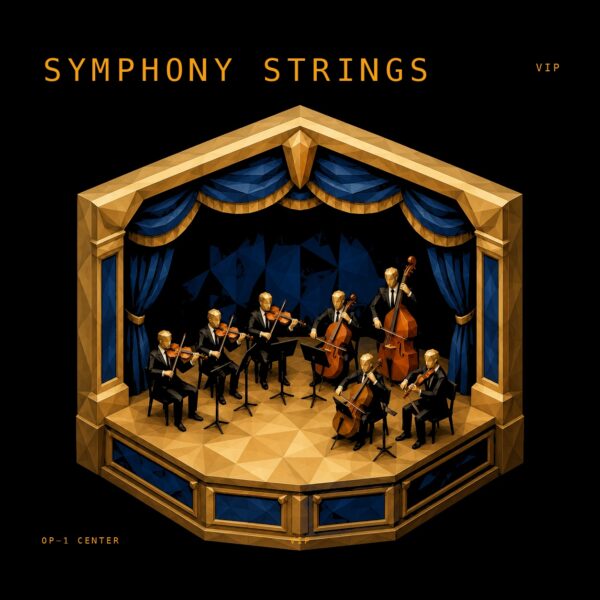 Symphony Strings sample pack cover art for the Teenage Engineering OP-1