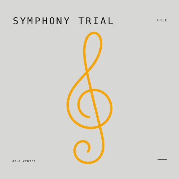 Symphony Trial sample pack cover art for the Teenage Engineering OP-1