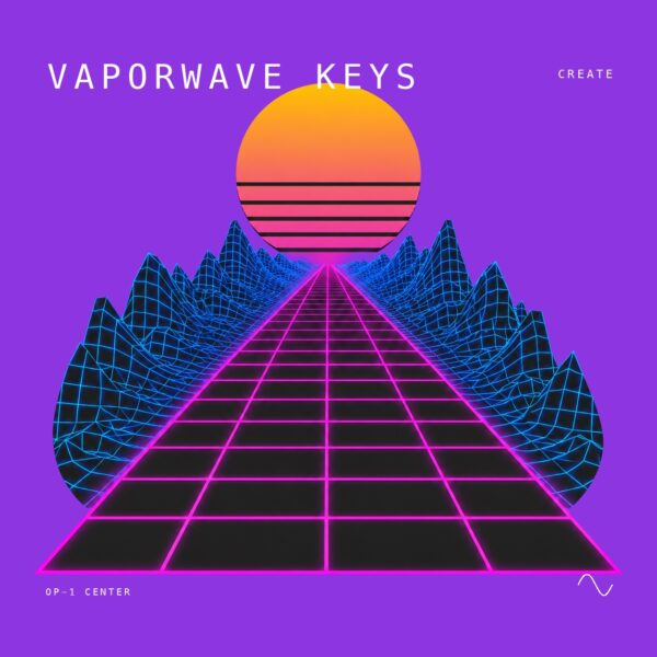 Vaporwave Keys sample pack cover art for the Teenage Engineering OP-1