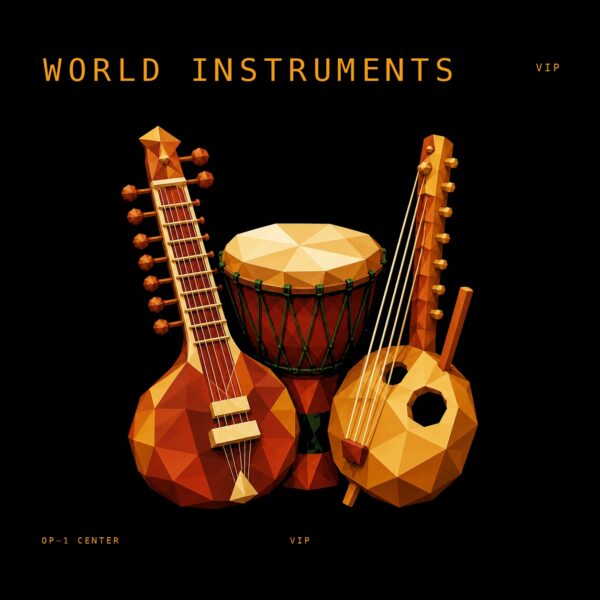 World Instruments sample pack cover art for the Teenage Engineering OP-1